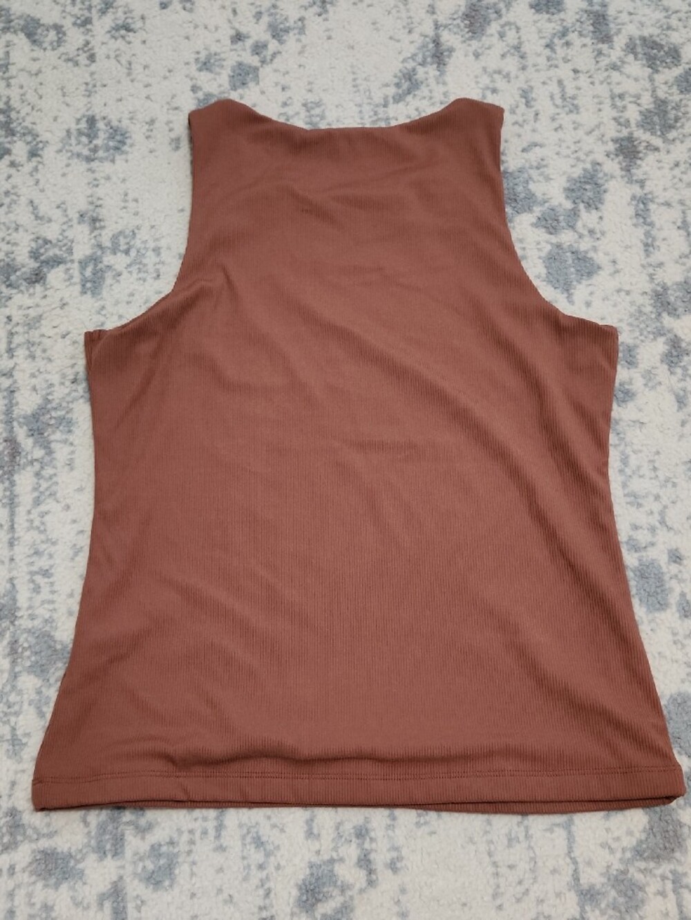 Tahari Rust Ribbed Tank Top - Picture 3 of 3